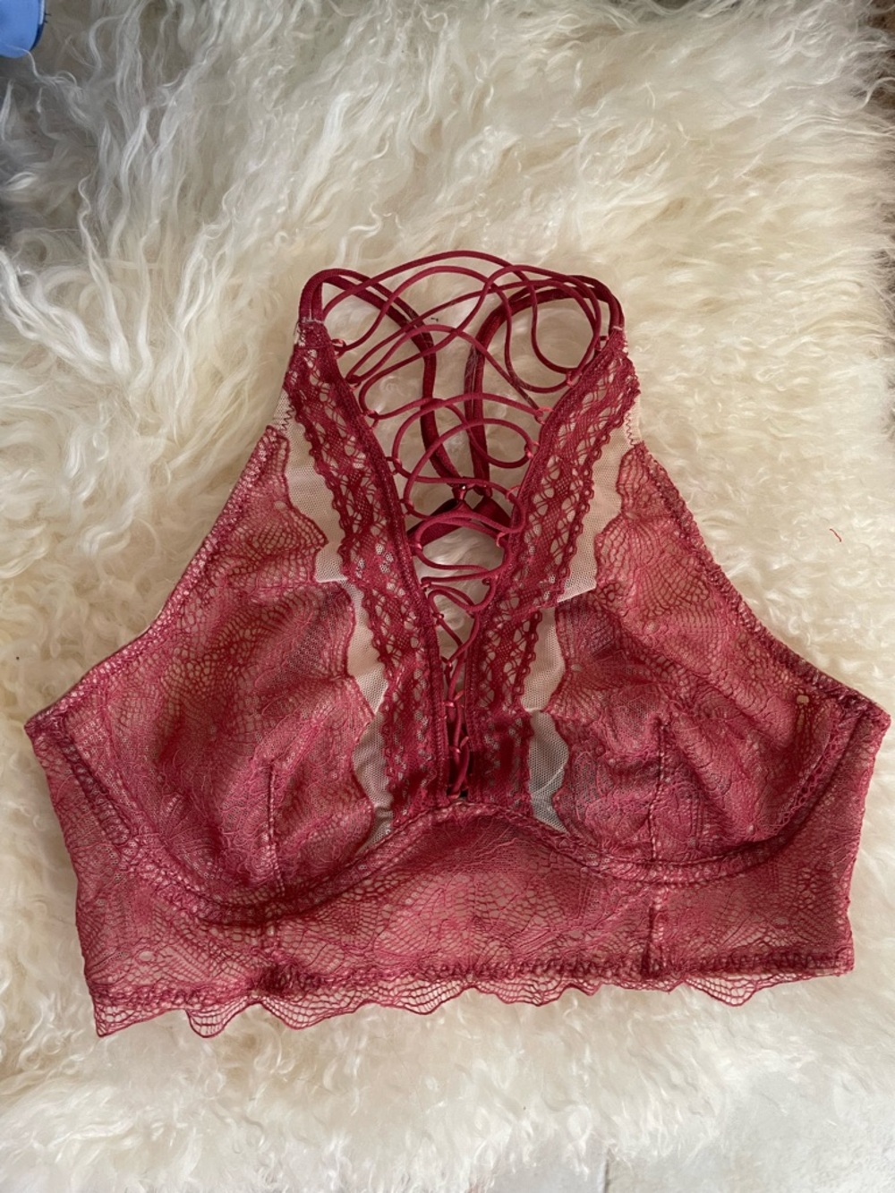 Victoria's Secret Lace up Bralette with Crisscross Back